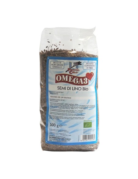 FSC OMEGA3 SEMI DI LINO BIO AD ALTO CONTENUTO DI FIBRA 500 G