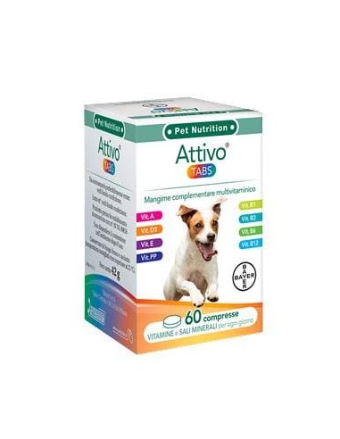 ATTIVO TABS ASTUCCIO DA 60 COMPRESSE ALTAMENTE APPETIBILI