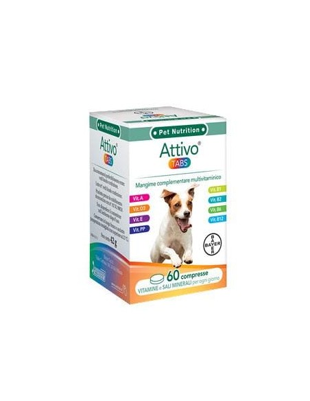 ATTIVO TABS ASTUCCIO DA 60 COMPRESSE ALTAMENTE APPETIBILI