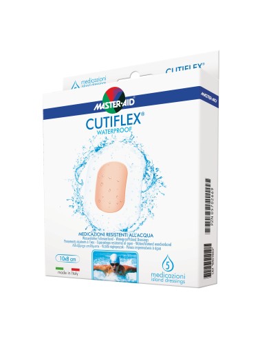 MEDICAZIONE AUTOADESIVA TRASPARENTE IMPERMEABILE MASTER-AID CUTIFLEXMED 10X8 CM 5 PEZZI