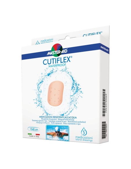 MEDICAZIONE AUTOADESIVA TRASPARENTE IMPERMEABILE MASTER-AID CUTIFLEXMED 10X8 CM 5 PEZZI