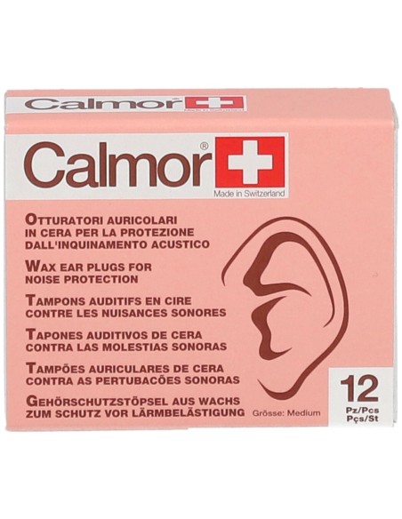 TAPPO AURICOLARE ANTISUONO IN CERA NATURALE CALMOR 12 PEZZI CODICE ARTICOLO 22038