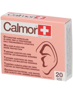 TAPPO AURICOLARE ANTISUONO IN CERA NATURALE CALMOR 20 PEZZI CODICE ARTICOLO 22043