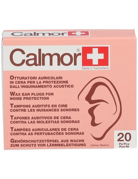 TAPPO AURICOLARE ANTISUONO IN CERA NATURALE CALMOR 20 PEZZI CODICE ARTICOLO 22043