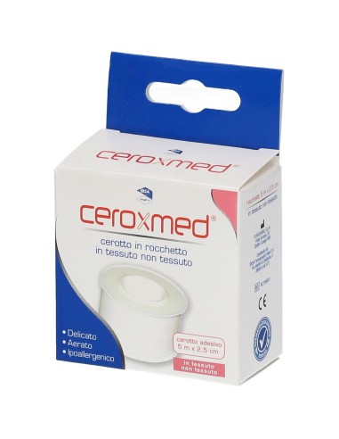 CEROTTO ADESIVO IN ROCCHETTO CEROXMED IN TESSUTO NON TESSUTO AERATO IPOALLERGENICO BIANCO 500X2,5 CM 1 PEZZO