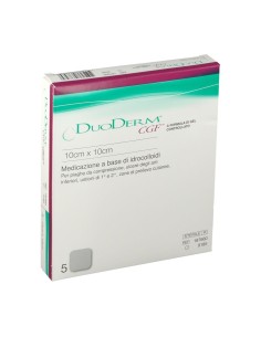 MEDICAZIONE CON IDROCOLLOIDI STERILE SENZA BORDO ADESIVO DUODERM CGF 10X10CM 5 PEZZI