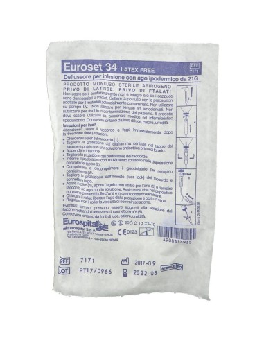 DEFLUSSORE EUROSET 34 CON FILTRO CON AGO EPIDERMICO