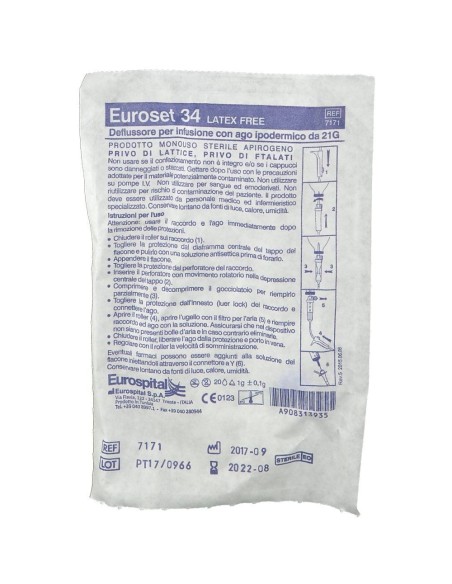 DEFLUSSORE EUROSET 34 CON FILTRO CON AGO EPIDERMICO