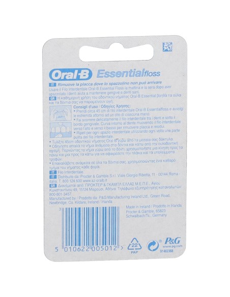 ORALB ESSENTIALFLOSS FILO INTERDENTALE NON CERATO 50 METRI