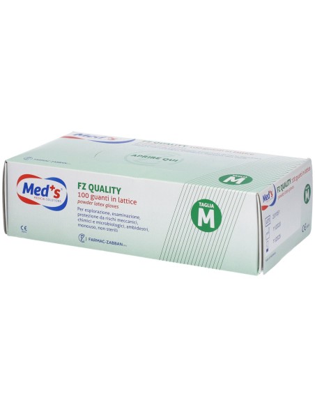 GUANTI MEDS LATTICE PER ESPLORAZIONE FZ QUALITY MISURA MEDIUM 1 SCATOLA 100 GUANTI