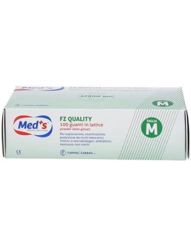 GUANTI MEDS LATTICE PER ESPLORAZIONE FZ QUALITY MISURA MEDIUM 1 SCATOLA 100 GUANTI