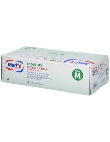 GUANTI MEDS LATTICE PER ESPLORAZIONE FZ QUALITY MISURA MEDIUM 1 SCATOLA 100 GUANTI