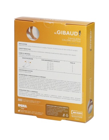 CAVIGLIERA CALZINO SOTTILE IN COTONE GIBAUD MISURA 3