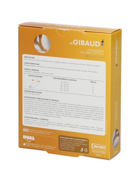 CAVIGLIERA CALZINO SOTTILE IN COTONE GIBAUD MISURA 3