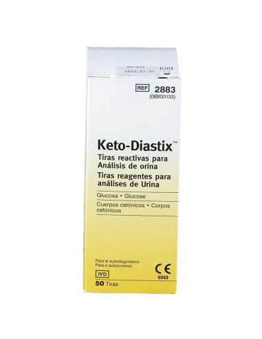 STRISCE MISURAZIONE GLICOSURIA E CHETONURIA KETODIASTIX 50 PEZZI