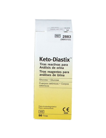 STRISCE MISURAZIONE GLICOSURIA E CHETONURIA KETODIASTIX 50 PEZZI
