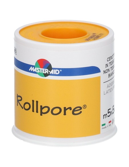 CEROTTO IN ROCCHETTO MASTER-AID ROLLPORE TESSUTO NON TESSUTO 5X5