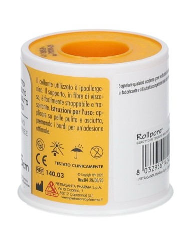 CEROTTO IN ROCCHETTO MASTER-AID ROLLPORE TESSUTO NON TESSUTO 5X5