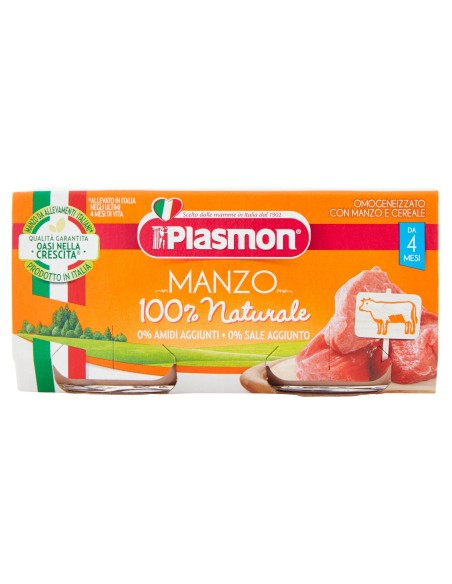 PLASMON OMOGENEIZZATO MANZO 80 G X 2 PEZZI