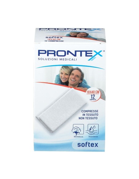GARZA IN TESSUTO NON TESSUTO PRONTEX SOFT 18X40CM 12 PEZZI