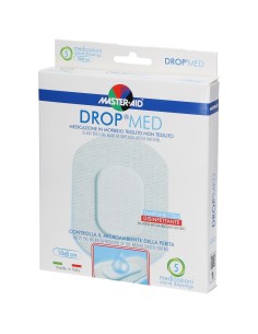 MEDICAZIONE COMPRESSA AUTOADESIVA DERMOATTIVA IPOALLERGENICA AERATA MASTER-AID DROP MED 10X8 5 PEZZI