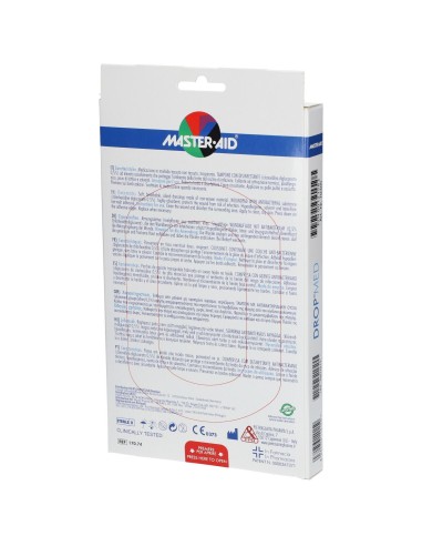 MEDICAZIONE COMPRESSA AUTOADESIVA DERMOATTIVA IPOALLERGENICA AERATA MASTER-AID DROP MED 10,5X15 5 PEZZI