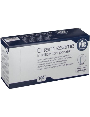 GUANTO PER ESPLORAZIONE PIC CON POLVERE MISURA M 100 PEZZI