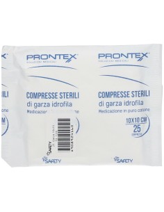 PRONTEX GARZA COMPRESSA 12/8 10X10CM 25 PEZZI