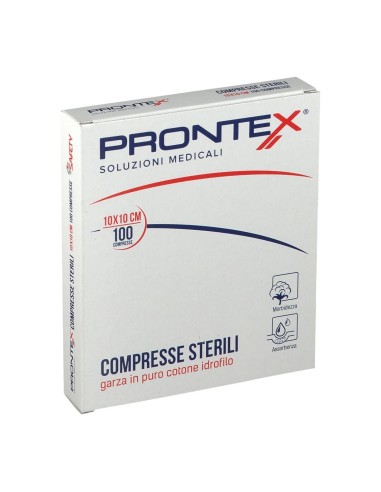 PRONTEX GARZA COMPRESSA 12/8 10X10CM 100 PEZZI