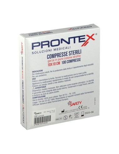 PRONTEX GARZA COMPRESSA 12/8 10X10CM 100 PEZZI