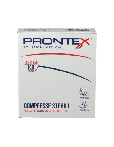 PRONTEX GARZA COMPRESSA 12/8 10X10CM 100 PEZZI