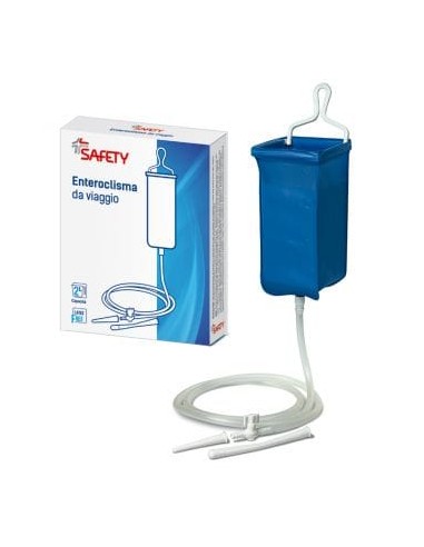 ENTEROCLISMA DA VIAGGIO KLISTER IN GOMMA CON CANNULA ANALE EVAGINALE 2 LITRI