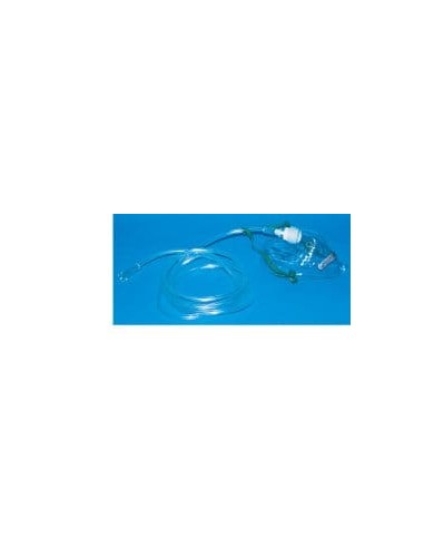 MASCHERA PER OSSIGENOTERAPIA MEDIA CONCENTRAZIONE CON 2 TUBI PROLUNGA 2 METRI