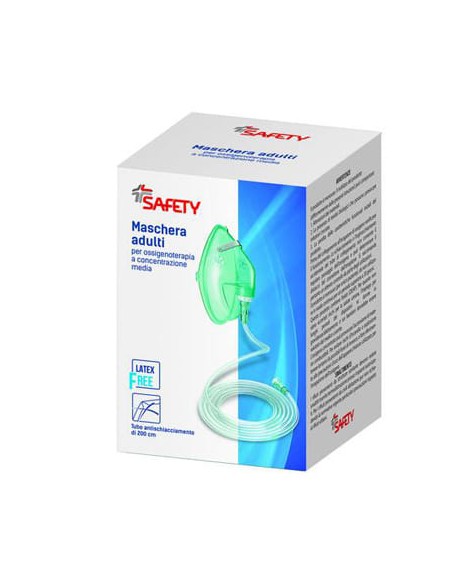 MASCHERA PER OSSIGENOTERAPIA CON TUBO 200CM
