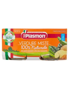 PLASMON OMOGENEIZZATO VERDURE MISTE 80 G X 2 PEZZI