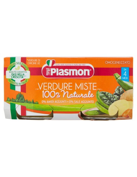 PLASMON OMOGENEIZZATO VERDURE MISTE 80 G X 2 PEZZI