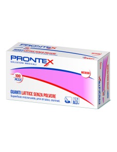 PRONTEX GUANTO IN LATTICE CON AMIDO MEDIO 100 PEZZI