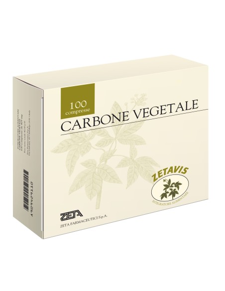 ZETAVIS CARBONE VEGETALE 100 COMPRESSE
