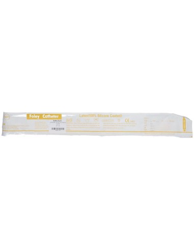 CATETERE FOLEY CH16 PUNTA CHIUSA 2 VIE 2 FORI LATERALI IN LATTICE RICOPERTO DI SILICONE 1 PEZZO