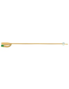 CATETERE FOLEY CH18 PUNTA CHIUSA 2 VIE 2 FORI LATERALI IN LATTICE RICOPERTO DI SILICONE 1 PEZZO