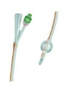 CATETERE FOLEY IN SILICONE TRASPARENTE A 2 VIE CON PALLONCINO 5-10ML DIAMETRO CH14 4,66MM LUNGHEZZA 40CM