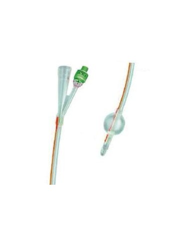 CATETERE FOLEY IN SILICONE TRASPARENTE A 2 VIE CON PALLONCINO 5-10ML DIAMETRO CH20 6,66MM LUNGHEZZA 40CM