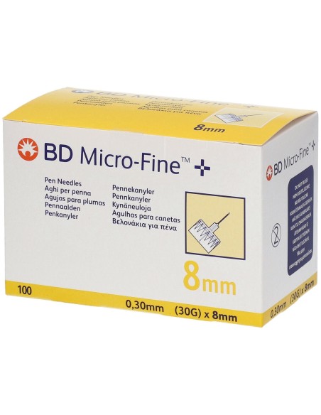 AGO PER PENNA DA INSULINA BD MICROFINE GAUGE 30 LUNGHEZZA 8 MM 100 PEZZI