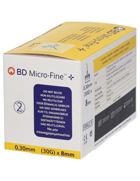 AGO PER PENNA DA INSULINA BD MICROFINE GAUGE 30 LUNGHEZZA 8 MM 100 PEZZI