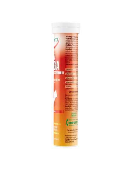 PIU' ENERGIA GUSTO AGRUMI 20 COMPRESSE EFFERVESCENTI