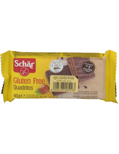SCHAR QUADRITOS WAFER CON CACAO RICOPERTI DI CIOCCOLATO FONDENTE 40 G