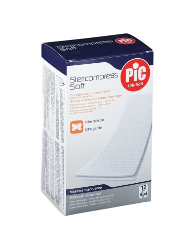 STERICOMPRESS SOFT XL GARZA TNT 18X40CM 12 PEZZI