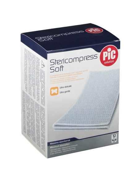 GARZA STERICOMPRESS SOFT XL TNT 36X40CM 12 PEZZI