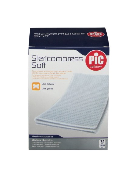 GARZA STERICOMPRESS SOFT XL TNT 36X40CM 12 PEZZI