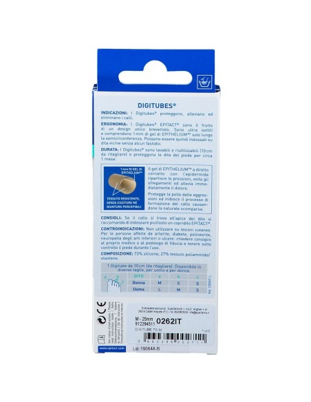 EPITACT DIGITUBE EPITHELIUM 26 PROTEZIONE CALLI IN GEL DI SILICONE TAGLIA MEDIUM